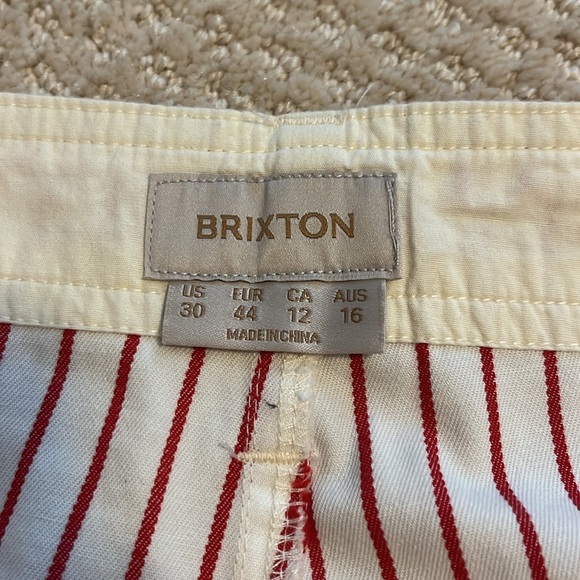 Brixton Vancouver Pant - NEW WITH TAGS Women's size 30 red striped NWT - Picture 5 of 10